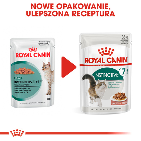 Royal Canin Instinctive +7 Karma Mokra W Sosie Dla Kotów Starszych, Wybrednych 12x85g