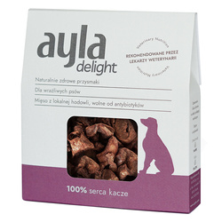 Ayla Delight Serca Kacze 28g Liofilizowany Przysmak Dla Psa 100% Mięsa