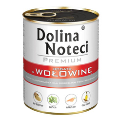 Dolina Noteci PREMIUM bogata w wołowinę puszka 800 g Mokra karma dla psa