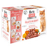 Brit Care Fillets in Gravy Flavour Box 12x 85g Bezzbożowa Mokra Karma Dla Kota Filety w Sosie