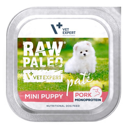 Raw Paleo Pork Pate Mini Puppy 150g Monoproteinowa Mokra Karma Pasztet Dla Szczeniąt Małych Ras Z Wieprzowiną