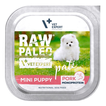 Raw Paleo Pork Pate Mini Puppy 150g Monoproteinowa Mokra Karma Pasztet Dla Szczeniąt Małych Ras Z Wieprzowiną