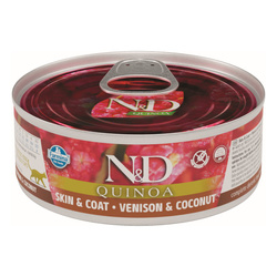 Farmina N&D Cat Quinoa Skin & Coat Venison & Coconut 80g Mokra Karma Dla Kota Jeleń Z Kokosem Na Skórę I Sierść