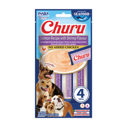 Inaba Dog Churu Przysmak Pasta Dla Psa 4x14g Łosoś z Krewetką