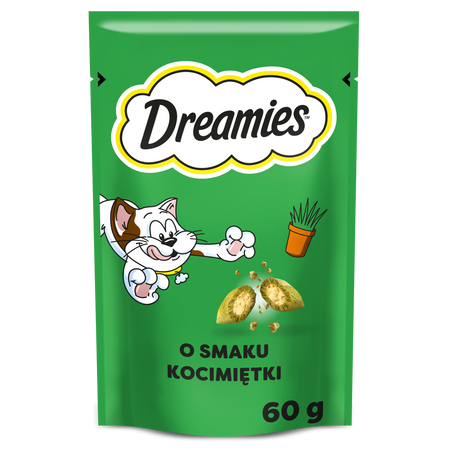 Dreamies Przysmak Dla Kota Chrupiące Paszteciki Z Nadzieniem Z Nutą Kocimiętki 6x60g