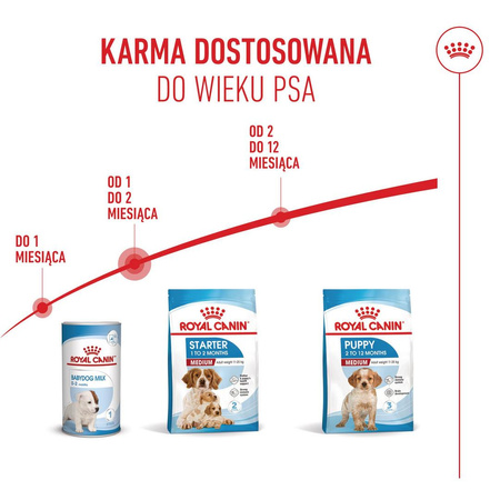 ROYAL CANIN Medium Starter Mother&Babydog 4kg Karma Sucha Dla Suk W Ciąży I Okresie Laktacji Oraz Szczeniąt Ras Średnich