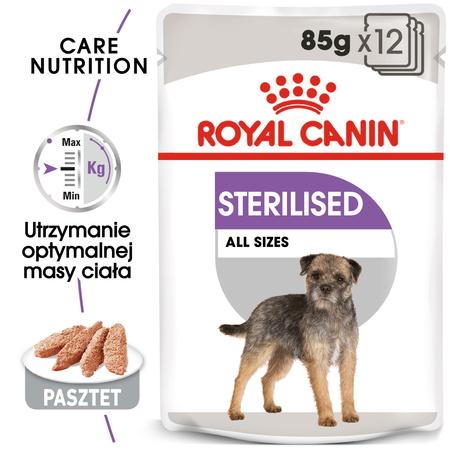 Royal Canin CCN Sterilised 12x85g Karma Mokra Pasztet Dla Psów Dorosłych Sterylizowanych