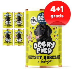 Dobry Pies 5x400g Mix Smaków Drób Zwierzęta Wiejskie z Kolagenem 4+1 GRATIS