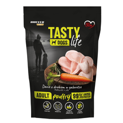 Biofeed Tasty Dogs Life z Drobiem w Galaretce 500g Bezzbożowa Mokra Karma Dla Psa