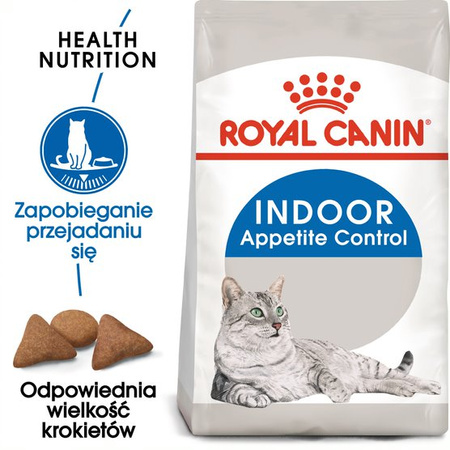 Royal Canin Indoor Apetite Control 2kg Karma Sucha Dla Kotów Dorosłych Przebywających W Domu Domagających Się Jedzenia