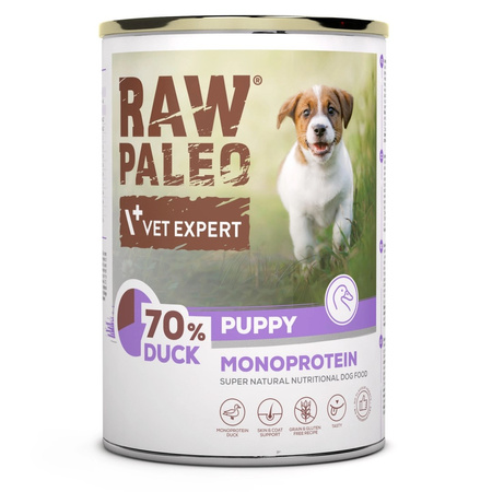 Raw Paleo Kaczka Mokra Karma Dla Psa Puppy Monoprotein 400g