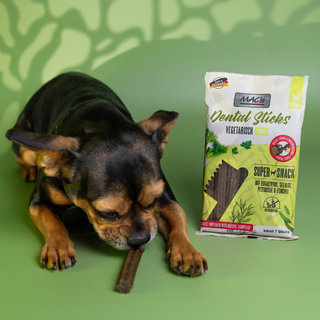 Mac's Dog Dental Stick Vegetarian 180g Bezzbożowy Przysmak Dentystyczny Dla Psa