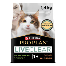 Purina Pro Plan LiveClear Sterilised Adult 1,4kg Sucha Karma z Łososiem Dla Kota Sterylizowanego