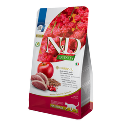 Farmina N&D Quinoa Hairball 1,5kg Sucha Karma Z Kaczką Dla Dorosłych Kotów Eliminacja Kul Włosowych