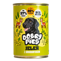 Dobry Pies 400g Mokra Karma Dla Dorosłych Psów Wszystkich Ras Z Jeleniem I Amarantusem