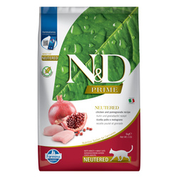 Farmina N&D Cat Prime Chicken Pomegranate Neutered 5kg Sucha Karma Dla Kotów Kastrowanych Kurczak z Granatem