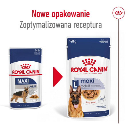 Royal Canin Maxi Adult 10x140g Karma Mokra W Sosie Dla Psów Dorosłych Ras Dużych