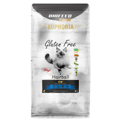 Biofeed Euphoria Gluten Free Hairball 8kg Sucha Karma Dla Kota z Indykiem i Łososiem
