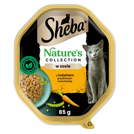 Sheba Nature's Collection 22x85g Z Indykiem I Marchewką W Sosie Mokra Karma Dla Dorosłych Kotów