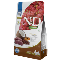 Farmina N&D Quinoa Dog Skin & Coat 800g Sucha Karma Dla Dorosłych Psów Małych Ras Z Jeleniem Kokosem I Kurkumą