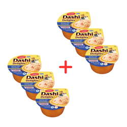 Inaba Cat Dashi Delights 6x70g Uzupełniająca Karma Dla Kota Bulion z Kurczakiem i Tuńczykiem