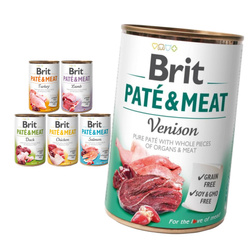 Brit Pate&Meat Mokra Karma Dla Psów Mix 6 Smaków 6x400g Jagnięcina Kurczak Kaczka Łosoś Indyk Dziczyzna