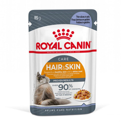 Royal Canin Hair & Skin 85g Mokra Karma Dla Kotów Dorosłych w Galaretce Zdrowa Skóra Piękna Sierść