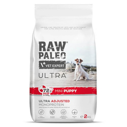 Raw Paleo Ultra Beef Mini Puppy 2kg Sucha Karma z Wołowiną Dla Szczeniąt Ras Małych