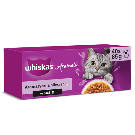 Whiskas Aromatic Adult 80x85g Mokra Karma Dla Kotów Aromatyczna Mieszanka W Sosie