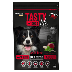 Biofeed Tasty Dogs Life Adult 3kg Sucha Karma Dla Dorosłych Psów Średnich I Dużych Ras Z Wołowiną