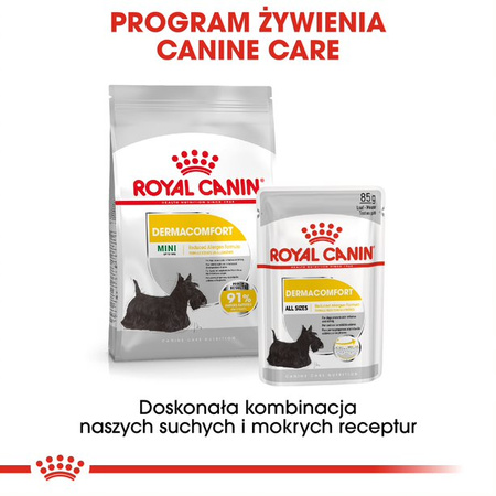 Royal Canin CCN Dermacomfort 12x85g Karma Mokra Pasztet Dla Psów Dorosłych O Wrażliwej Skórze Skłonnej Do Podrażnień