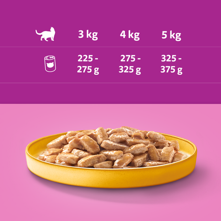 WHISKAS 1+ z Kurczakiem w Sosie 24x400 g Puszka Mokra karma dla kotów