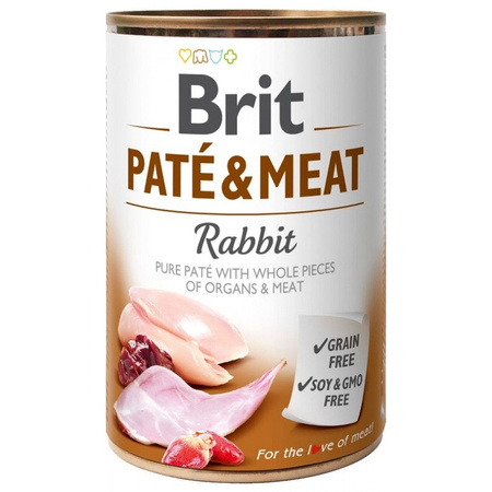 Brit Pate&Meat Mokra Karma Dla Psów Mix Smaków 12x400g Wołowina Królik Jagnięcina Kurczak Kaczka Łosoś