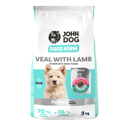 John Dog Good Form 3kg Sucha Karma Dla Szczeniąt Cielęcina Z Jagnięciną