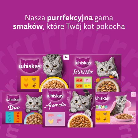 Whiskas Aromatic Adult 80x85g Mokra Karma Dla Kotów Aromatyczna Mieszanka W Sosie