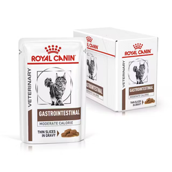 Royal Canin Veterinary Gastrointestinal Moderate Calorie 12x85g Mokra Karma W Sosie Dla Kotów Z Zaburzeniami Trawienia I Nadwagą