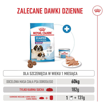 Royal Canin Giant Starter Mother & Babydog 15kg Karma Sucha Dla Suk W Czasie Ciąży Laktacji I Szczeniąt Ras Olbrzymich