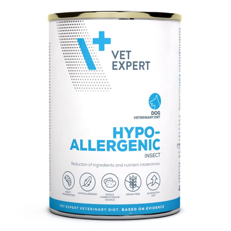 VetExpert Veterinary Diet Hypoallergenic Insect Dog 400g Hipoalergiczna Mokra Karma Weterynaryjna Dla Psa z Owadami