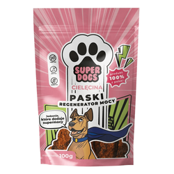 Uniszki Superdogs Regenerator Mocy Paski 100g Przysmak Dla Psa Z Cielęciny