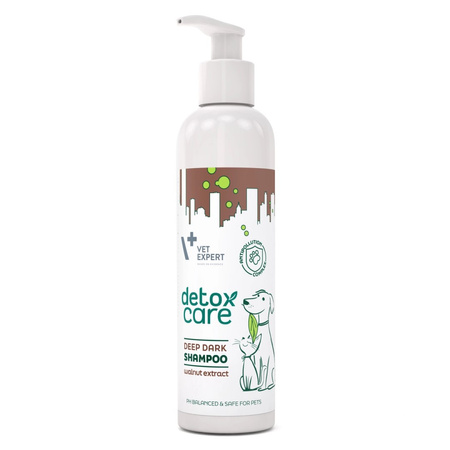 Vet Expert Detox Care Deep Dark Shampoo 250ml Szampon Dla Psów i Kotów o Ciemnym i Czarnym Ubarwieniu Sierści
