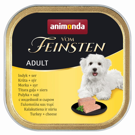 Animonda Vom Feinsten Adult 150g Mokra Karma Dla Psa Pasztet z Indykiem i Serem