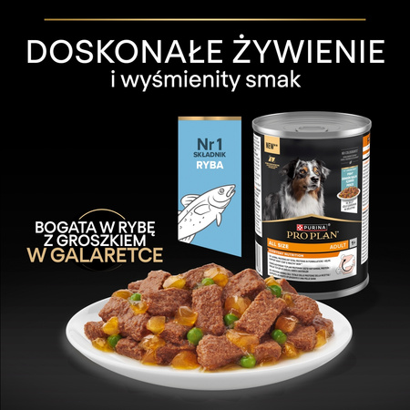 Purina Pro Plan Everyday Nutrition All Size Adult 400g Mokra Karma Dla Psa Bogata w Rybę w Galaretce