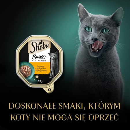 Sheba Sauce Speciale 22x85g Z Indykiem I Warzywami, Mokra Karma W Sosie