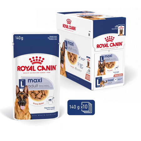 Royal Canin Maxi Adult 10x140g Karma Mokra W Sosie Dla Psów Dorosłych Ras Dużych