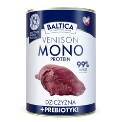 Baltica Monoprotein Dziczyzna Prebiotyki 400g Hipoalergiczna Bezzbożowa Mokra Karma Dla Psa