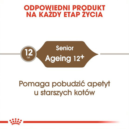 Royal Canin Ageing +12 Senior 2kg Karma Sucha Dla Kotów Dojrzałych Powyżej 12 Roku Życia