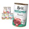 Brit Pate&Meat Mokra Karma Dla Psów Mix 6 Smaków 6x400g Jagnięcina Kurczak Kaczka Łosoś Indyk Dziczyzna