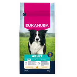 EUKANUBA Adult z Kurczakiem 15kg Sucha Karma Dla Dorosłych Psów Średnich Ras