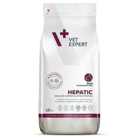 Vet Expert Hepatic 12kg Sucha Karma Weterynaryjna z Drobiem Dla Psa Wspomaganie Funkcji Wątroby