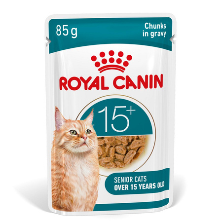 Royal Canin Ageing 15+ Karma Mokra 85g Kawałki w Sosie Dla Kotów Dojrzałych Po 15 Roku Życia